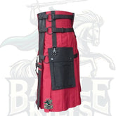 Gothic Utility Kilt with Black Apron & Cross Straps – Premium Gothic & Alternative Wear